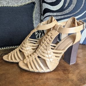 Beige heeled sandals!